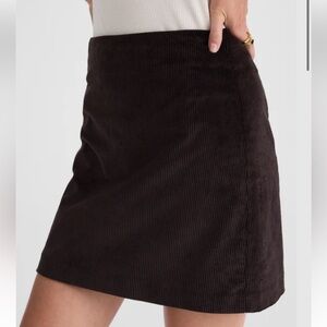 Madewell Corduroy Mini Skirt in Black Walnut size 10